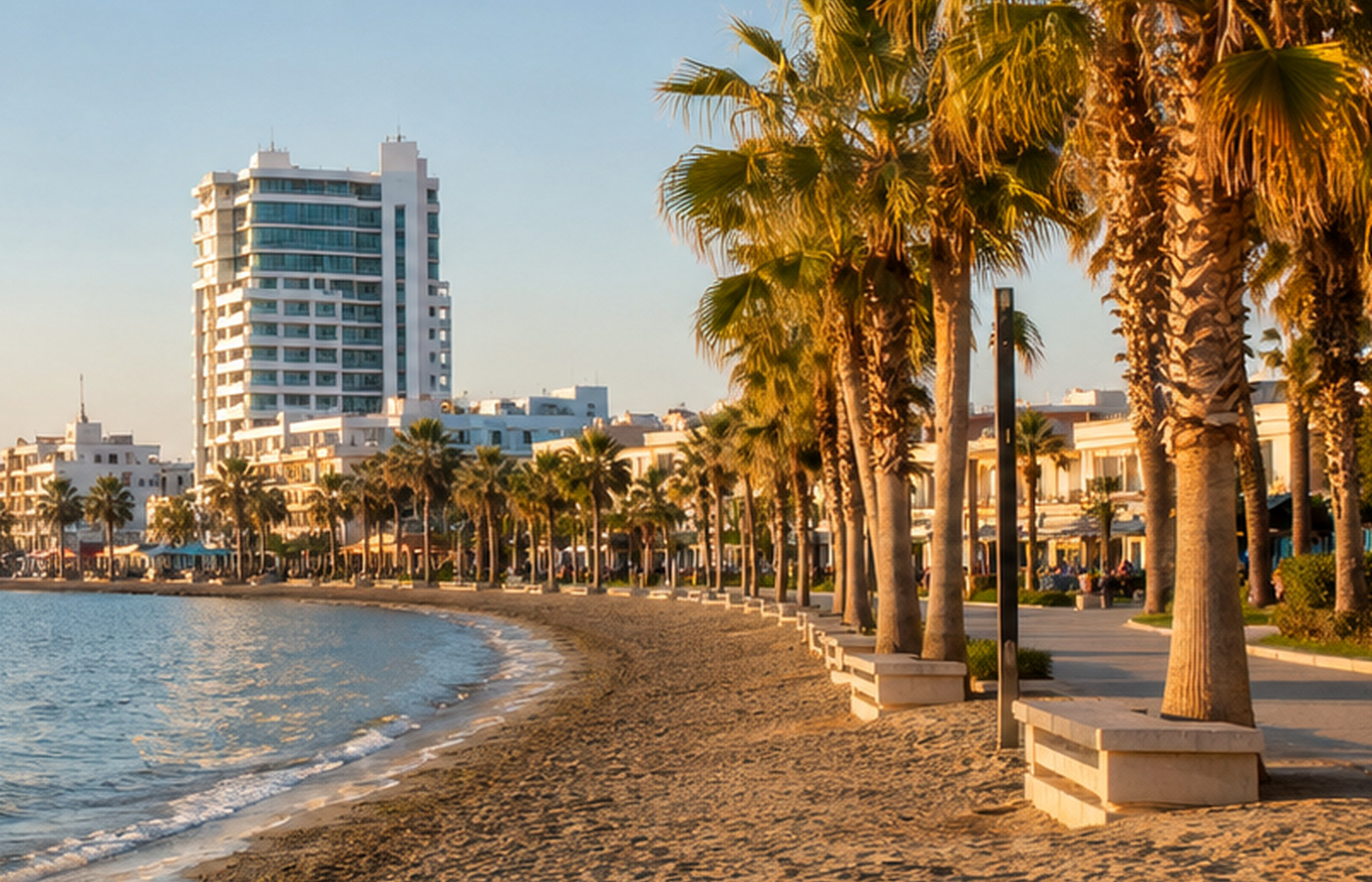 Cyprus palms coast detail